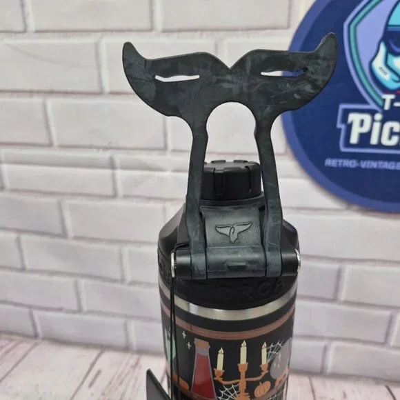 ORCA Hydra 22oz Haunted Library Water Bottle Whale Tail Carry Handle - Picture 4 of 10